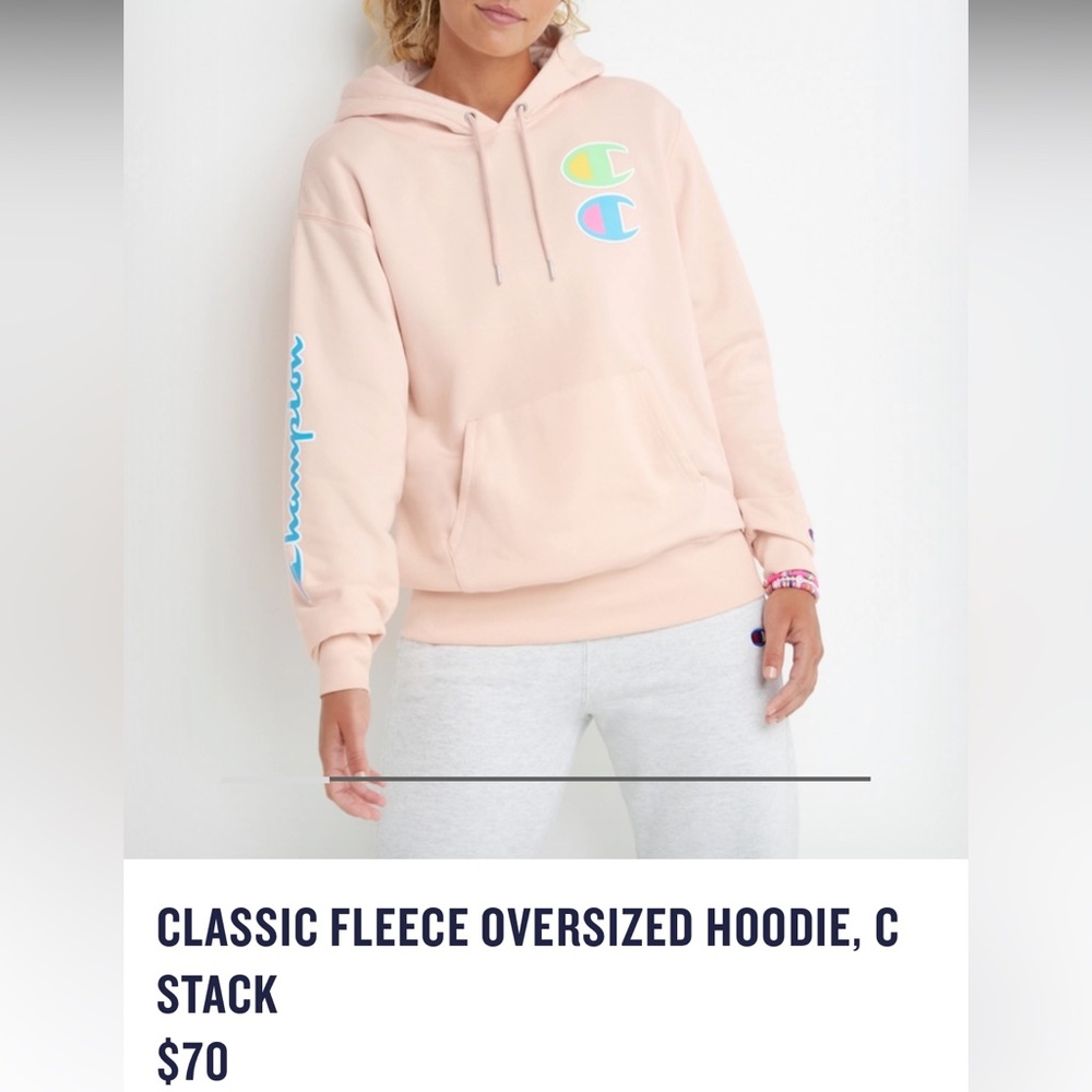 Champion Classic Fleece Oversized Hoodie, C Stack